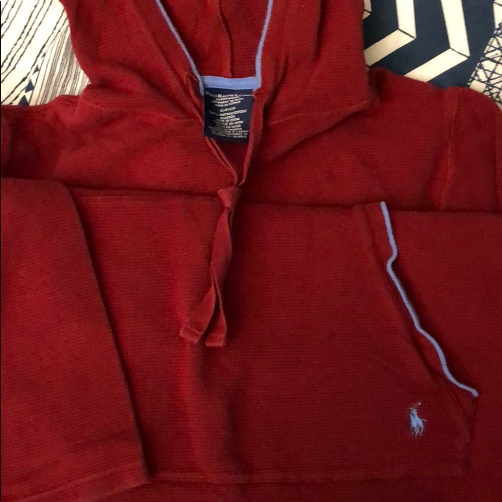 Polo long sleeve light-weight hoodie.